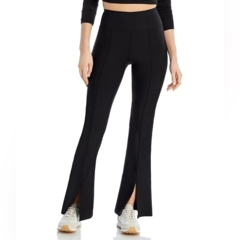 AQUA Flare Leggings Black $78 Retail NWT